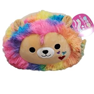 Stackable LEONARD LION 12" Plush Valentine Squishmallow Rainbow Mane NWT